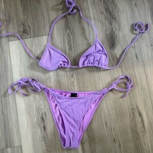 Purple Vinca Bikini with bag